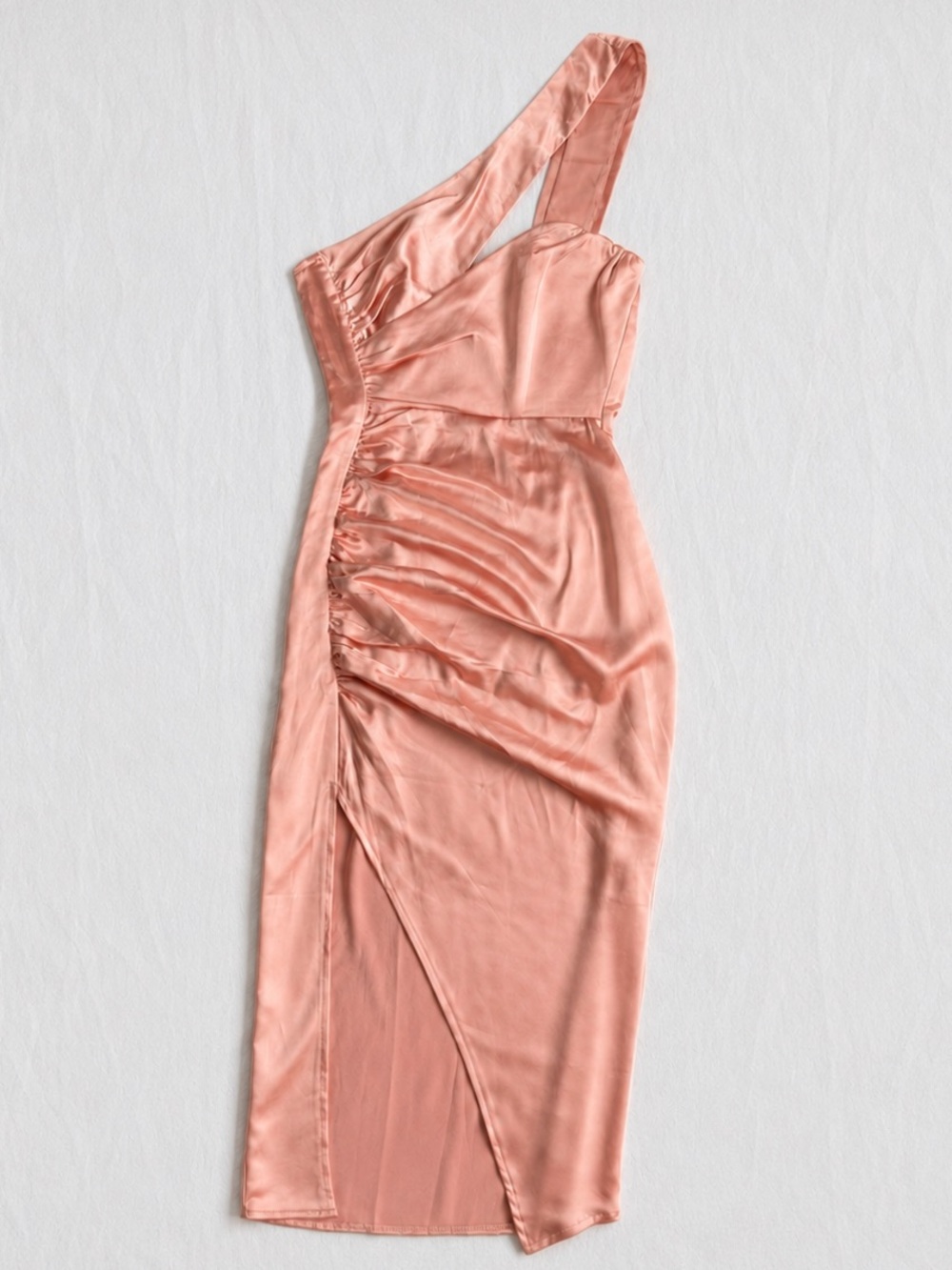 pink prom selfie leslie dress